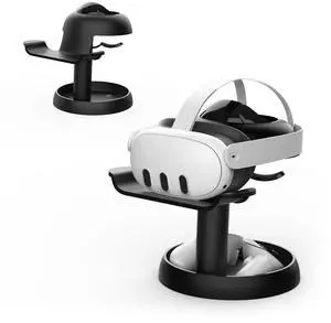 For VR Stand Headset Display and Controller Holder Mount Station For Meta Quest 3 / Quest 3S / PICO 4 / PICO 4 Ultra Stand