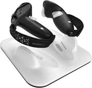 BOBOVR CD3 Controller Wireless Charging Station and G3 Controller Grips Combo Compatible with Meta Quest 3/3S Controllers