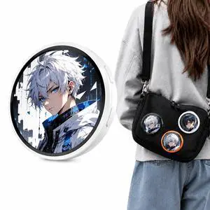 SOVAWIN - Smart Electronic Badge Generic 1.5 Inch Round Screen Bluetooth 5.4 Long Lasting BW03,Applicable to anime, anime merchandise, concerts, idol-related products White SOVAWIN - Smart Electronic Badge Generic 1.5 Inch Round Screen Bluetooth 5.4 Long Lasting BW03,Applicable to anime, anime merchandise, concerts, idol-related products White