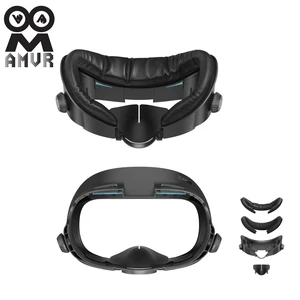 AMVR FC3 Upgraded Facial Interface for Meta Quest 3,PressureRelief Face Pad with Replacement PU and Ice Silk Cushions, Knob Adjustable FOV AMVR FC3 Upgraded Facial Interface for Meta Quest 3,PressureRelief Face Pad with Replacement PU and Ice Silk Cushions, Knob Adjustable FOV
