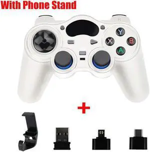2.4 G Controller Gamepad Android Wireless Joystick Joypad with OTG Converter For PS3/Smart Phone For Tablet PC Smart TV Box White