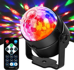 JYX Disco Ball Party Strobe RGB Lights Sound Activated Karaoke Disco Lights with Remote Control for Party Club Bar Karaoke Holiday Dance Christmas Birthday Home Decoration