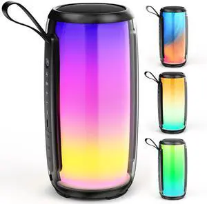 JYX Portable Bluetooth Speaker, Waterproof Speaker with DJ Light, Deep Bass Outdoor PA System for Pool Beach Party, D21 JYX Portable Bluetooth Speaker, Waterproof Speaker with DJ Light, Deep Bass Outdoor PA System for Pool Beach Party, D21