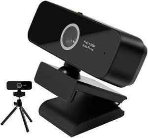 Webcam HD 1080p Web Camera, USB PC Computer Webcam with Microphone, Laptop Desktop Full HD Camera Video Webcam 110 Degree Widescreen, Pro Streaming Webcam for Recording, Calling, Conferencing, Gaming