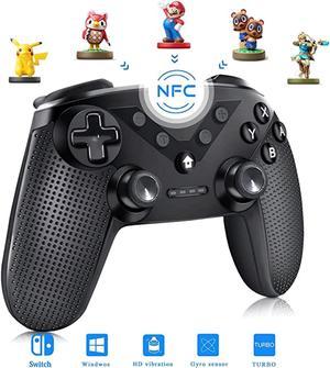 New Wireless Bluetooth Gamepad, Wireless Controller Remote Joystick for Nintendo Switch Console, PS3, PC, IOS13, Supports Gyroscope axis, Turbo and Dual Vibration(black)