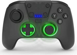 LAUGFIN  Wireless controller for switch OLED/switch/switch lite,PC,Steam Deck,Tesla Wireless Gamepad with Motion Control/Dual Vibration/Turbo Function.Fast charging controller