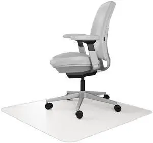 Resilia Office Desk Chair Mat – for Carpet (with Grippers) Clear, 36 Inches x 48 Inches, Made in The USA