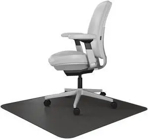 Resilia Office Desk Chair Mat – for Carpet (with Grippers) Black, 30 Inches x 48 Inches, Made in The USA