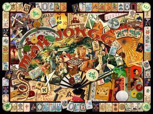 mah jongg masters 1000 pc jigsaw puzzle  mah jongg collage  by sunsout