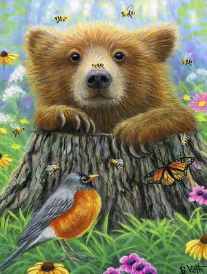 SUNSOUT INC Bee Happy 300 pc Jigsaw Puzzle by Artist: Bridget Voth
