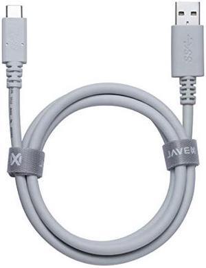 JAVEX [3 Pack] USB 3.1 Gen2 10Gpbs Type-C to A Cable, 3.3FT, Cool Grey