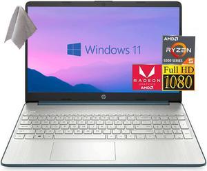 Newest HP 15.6" FHD Business Laptop, AMD R5-5500U (6 Cores, up to 4GHz), 32GB DDR4 RAM, 512GB PCle SSD, HD Camera, WiFi, Full-Size Keyboard, SD Card Reader, Windows 11, JAWFOAL HMDI Cable