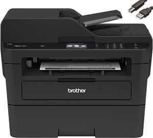 Brother MFCL2750DW Monochrome All-in-One Wireless Laser Printer, Duplex Copy & Scan, 2.7" Touchscreen LCD, 36 ppm, Auto Duplex Printing, 50-Sheet ADF, Business Office, Bundle JAWFOAL Printer Cable