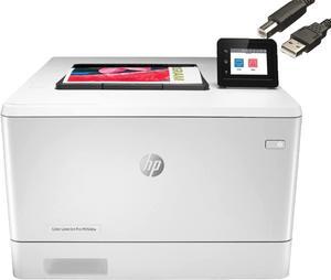 HP Color Laserjet Pro M454dw Wireless Laser Printer, Double-Sided, Mobile Printing, 28 ppm, 250-Sheet, Built-in Wi-Fi, Security Features, JAWFOAL Printer Cable