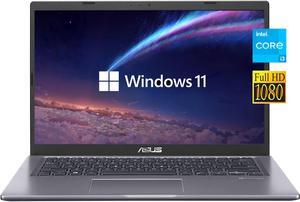 ASUS VivoBook 14 Laptop Computer, 14 inch IPS FHD Display, Intel Core i3-1115G4 Processor(Beat i5-1035G4), 12GB DDR4, 512GB PCIe SSD, Fingerprint Reader, Wi-Fi, Windows 11 Home in S Mode, Cefesfy