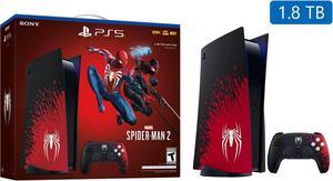 PlayStation_PS5 Video Game Console (Disc Edition) - Marvels Spider-Man 2 Limited Edition Bundle - Upgraded 1.8TB PCIe Gen 4 NVNe SSD Gaming Console