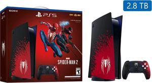 PlayStation_PS5 Video Game Console (Disc Edition) - Marvels Spider-Man 2 Limited Edition Bundle - Upgraded 2.8TB PCIe Gen 4 NVNe SSD Gaming Console