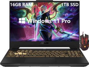 ASUS TUF Gaming F15 Gaming Laptop 156 FHD 144Hz Display Intel Core i512500H NVIDIA GeForce RTX 3050 16GB RAM 1TB SSD WiFi 6 Backlit Keyboard Windows 11 Pro