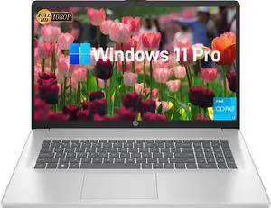 HP 17 Laptop Everyday Notebook, 17.3" Anti-Glare FHD Display, Intel 6-Core i3-1215U, 32GB RAM, 1TB SSD, Wi-Fi, HD Webcam, Windows 11 Pro