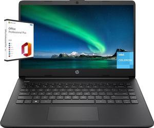 HP 14" Ultra-Light Laptop for Students and Business, Intel Quad-Core Processor, 16GB RAM, 128GB eMMC + 256GB Micro SD, Wi-Fi, Long Battery Life, Windows 11 Home in S Mode
