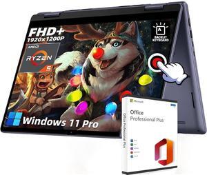 Dell Inspiron 7445 2-in-1 Business Laptop, 14" Full HD+ Touch Screen, AMD R5 8640HS, Radeon Graphics, 16 GB DDR5, 512 GB SSD, Fingerprint, Windows 11 Pro