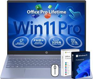 HP Pavilion 16 Touchscreen Laptop  Intel Core 7 150U  16" WUXGA Display  AI Copilot, Backlit Keyboard Windows 11 Pro, Office Pro Lifetime  Sky Blue  32GB RAM | 1TB SSD