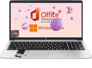 HP 255-G10 15.6" Full HD Business Laptop Computer, Ryzen 3 7330U, 32GB RAM, 2TB SSD, Wi-Fi 6, Windows 11 Pro, Office Lifetime
