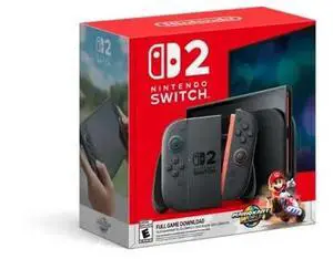 Nintendo Switch 2 + Mario Kart World Bundle + Travel Adapter Plug Universal - International Version (Hong Kong)