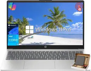 HP 15 Touchscreen Laptop Computer, Intel 13th Core i3-1315U, 15.6" HD Touch Display, 16GB RAM, 1TB SSD, Wi-Fi 6, Business & Student, Copilot, Office Lifetime License & Windows 11 Pro
