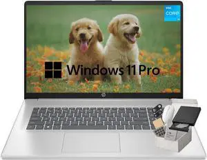 HP 17-inch Student & Business Laptop - Intel Core i3 - 32GB RAM - 1TB SSD - AI Copilot Key - Windows 11 Pro - Numeric Keypad - Wi-Fi 6 - Silver