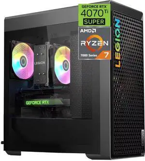 Lenovo Legion Tower 5 Gen 8 Gaming Desktop Computer, AMD Ryzen 7 7700, GeForce RTX 4070 Ti, 64GB DDR5, 4TB SSD+2TB HDD, Wi-Fi 6E, Windows 11 Pro