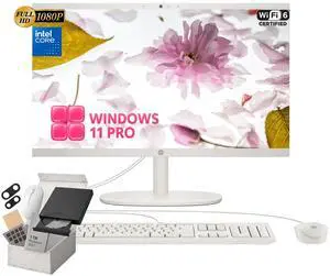 HP All in One Desktop Computer PC, 21.5" FHD Display,  Intel Celeron J4025, Intel UHD Graphics, 32 GB RAM, 1TB SSD, True Vision Camera, Wi-Fi 6, Windows 11 Pro