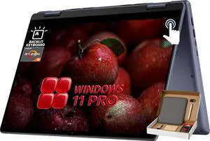 Dell Inspiron 14 2-in-1 Touchscreen Laptop, 14" Full HD+, AMD R5 8640HS, 16 GB DDR5, 512 GB SSD, Radeon Graphics, Backlit Keyboard, Fingerprint, Windows 11 Pro