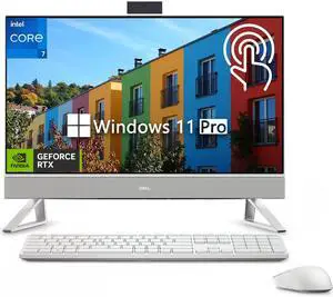 Dell Inspiron 7730 All in One Desktop PC, 27" Touch Screen, Core 7-150U, 64 GB RAM, 4 TB SSD, NVIDIA GeForce MX570A, Win 11 Pro