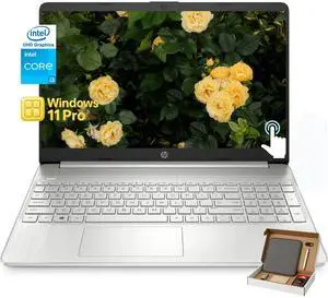 HP Laptop Computer, 15.6" HD Touchscreen Display, Intel Core i3-1115G4 Processor, 16GB RAM, 1TB SSD, Intel UHD Graphics, Wi-Fi, Bluetooth, Numeric Keypad, Windows 11 Pro, Silver