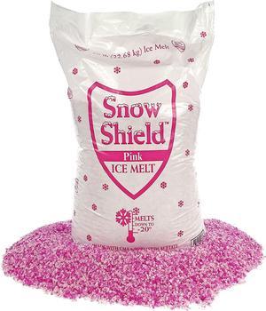 Snow Shield Ice Melt, Pink Effective to: -0°F, Safe for Kids, Pets and Our Earth (50 lb.)