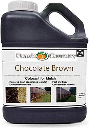 Peach Country Premium Mulch Color Concentrate - 11,200 Sq. Ft. - Pure Chocolate Brown Mulch Dye Spray (1 Gallon, Brown) Chocolate Brown