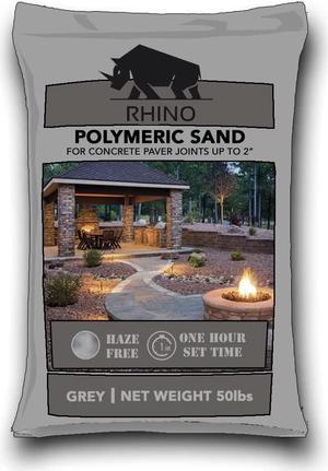 Rhino Power Bond Plus - Polymeric Sand for Pavers and Stone Joints up to a Maximum of 2 inches. - 50lb Bag Slate Gray