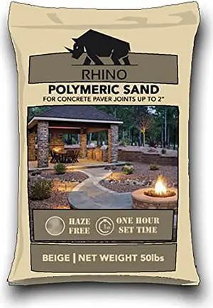 Rhino Power Bond Plus - Polymeric Sand for Pavers and Stone Joints up to a Maximum of 2 inches. - 50lb Bag- Beige