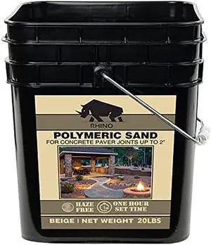 Rhino Power Bond Plus - Polymeric Sand for Pavers and Stone Joints up to a Maximum of 2 inches. - 20 lb. Bag- Beige