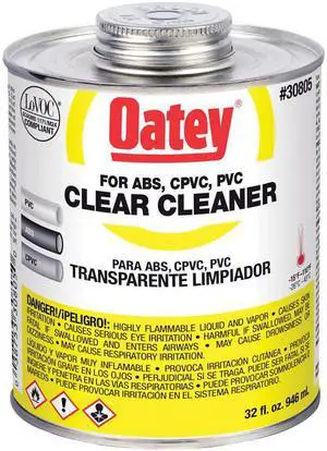 Oatey Clear Cleaner For ABS/CPVC/PVC 32 oz. - Total Qty: 1