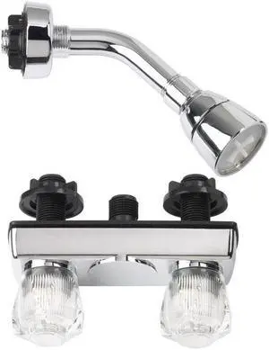 American Brass Celcon Mobile Home 2-Handle Chrome Plated Shower Kit - Total Qty: 1