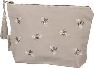 Primitives by Kathy 100193 Embroidered Zipper Pouch Small Bee You Tiful Primitives by Kathy 100193 Embroidered Zipper Pouch Small Bee You Tiful