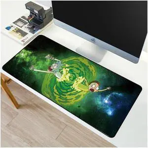 800x300MM Large Mouse Pad Anti-slip Natural Rubber Gaming Mousepad Rick And Morty with Locking Edge Gamer Keyboard Mat XL For PC Computer Laptop Desktop