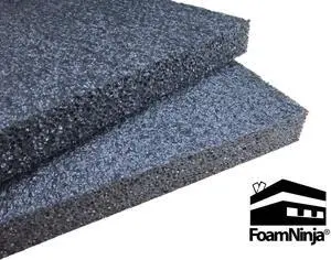 Polyethylene Foam Sheet - 1/2"x 12"x 12" - 2 pk - Charcoal Black - Density 1.7pcf