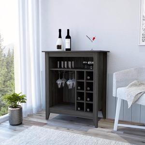 Mojito Bar Cabinet, Six Built-in Wine Rack, One Open Drawer, One Open Shelf