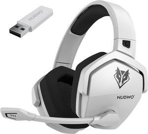 G06 Dual Wireless Gaming Headset with Microphone for PS5, PS4, PC, Mobile, Switch: 2.4GHz Wireless + Bluetooth - 100 Hr Battery - 50mm Drivers - White