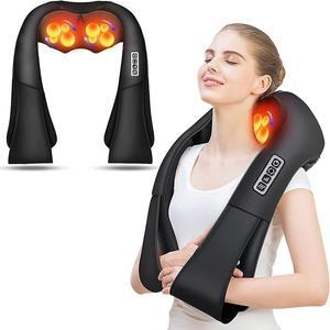 Shiatsu Back and Neck Massager, Heating to Relieve Deep Tissue Pain, 3D Kneading Massage to Relieve Legs, Foot Muscles, Gift for Mom Dad Men Women