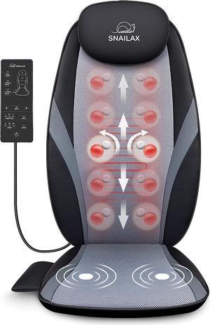 Snailax Shiatsu Massage Cushion with Heat Massage Chair Pad Kneading Back Massager for Home Office Seat use