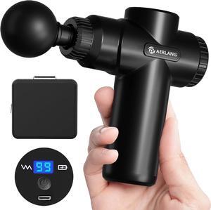 Mini Massage Gun-BlackMuscle Deep Tissue Massager Gun for Fatigue Relief, Handheld Percussion Massager, Portable Quiet Small Massage Gun Gifts for Men Gifts for Women